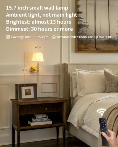 Gold Cordless Wall Sconces Set of 2 (2 Count)