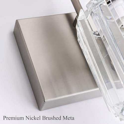 Brushed Nickel Vanity Light for Bathroom Crystal 3