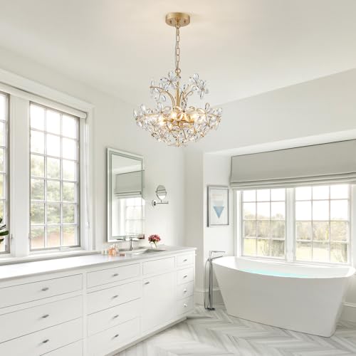 Crystal Chandelier Pendant Flushmount Ceiling Light Modern Lighting Fixture for Bedroom Hallway Bar Kitchen Bathroom