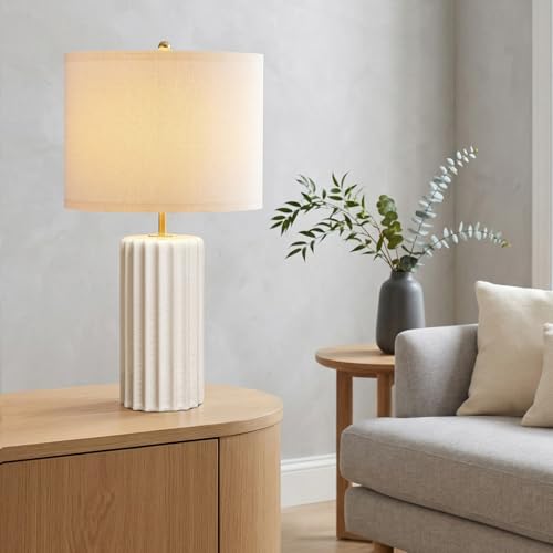 21" Modern Ceramic Table Lamp Set of 2 for Bedroom (2 Count)