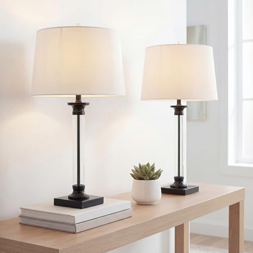 Mason 30" Glass and Metal Table Lamp