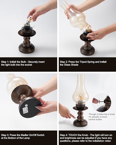 Vintage Rechargeable Cordless Table Lamp