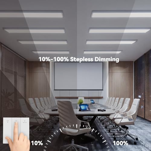 18PCS 1x4 LED Flat Panel Light Surface Mount with Wireless Switch (18 Count)