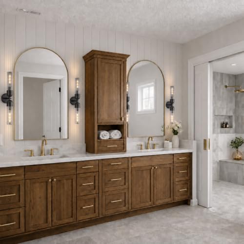 Bathroom Sconce 24in Strip Glass Sconce Hardwired (2 Count)