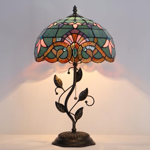 Tiffany Lamp Stained Glass Table Bedside Reading Light W12H19 inch