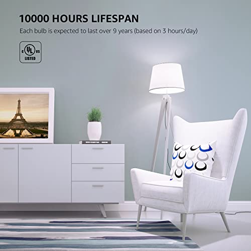 A19 E26 LED Light Bulbs 9W 800 Lumens Daylight White 5000K 3 Pack (3 Count)