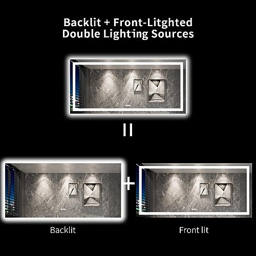 84"X40" LED Bathroom Mirror with Lights