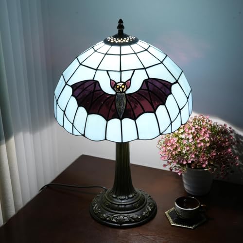 Bat Tiffany Stained Glass Lamp Halloween Bedroom Living Room Table Lamp