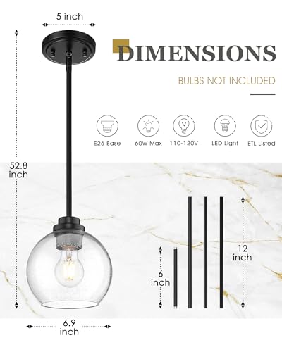 2 Pack Pendant Lights Kitchen Island (2 Count)
