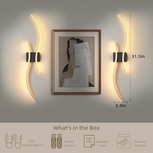 Wireless Wall Sconces Set of Two (2 Count)