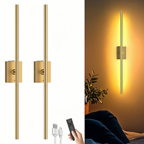 Battery Operated Wall Sconces Set of 2 (2 Count)