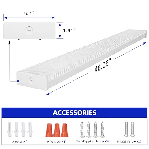 4FT 5.7" W LED Wraparound Light with 40W 4400LM 4000K