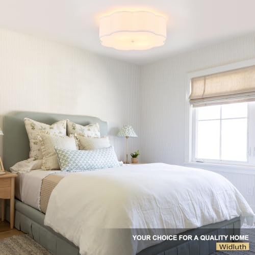 21.7" Large White Semi Flush Mount Ceiling Light