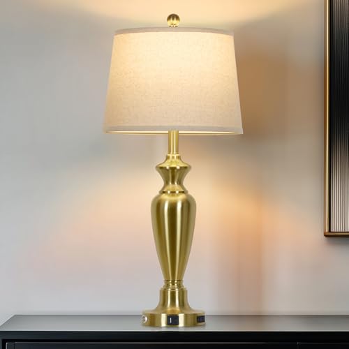 30" Tall Gold Table Lamp for Living Room