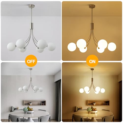 6 Light Brushed Nickel Chandelier