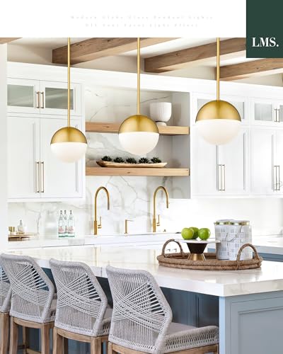 2 Pack Brushed Gold Pendant Lights (2 Count)