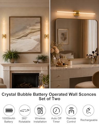 Rechargeable Wall Sconces Set of 2 (2 Count)