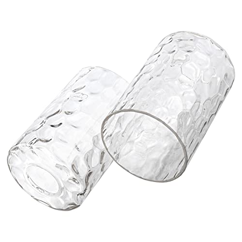 3 Pack Clear Hammered Water Ripple Glass Shade Replacement (3 Count)