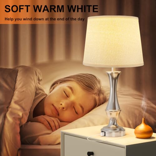 Touch Lamps for Nightstand (2 Count)