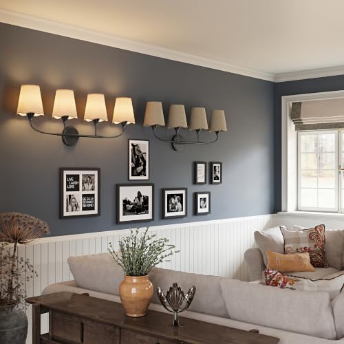 Bathroom Light Fixtures Over Mirror (Black / 4 Light)