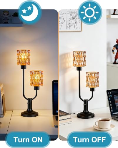 Mid Century Modern Table Lamp Vintage Black Lamp Dimmable Gift