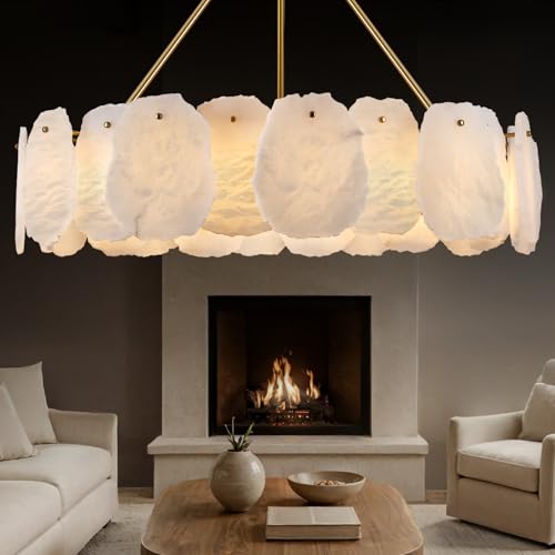 Round Alabaster Chandelier