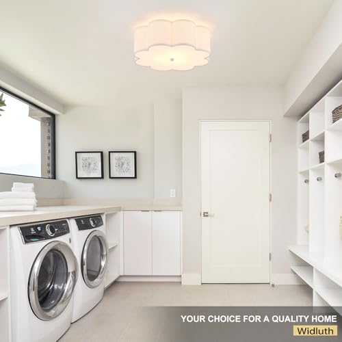 17.7" White Semi Flush Mount Ceiling Light