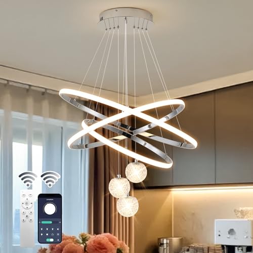 LED Modern 3 Ring Chandeliers