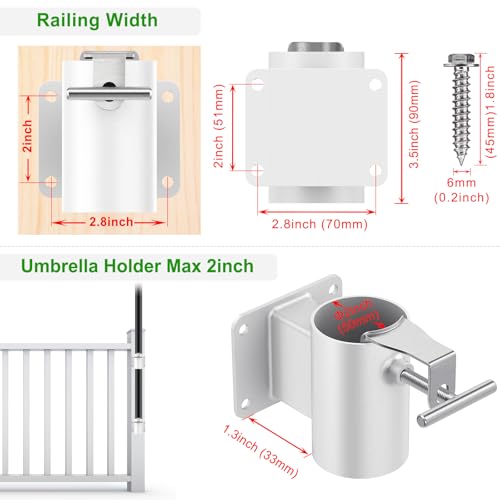 Deck Railing Umbrella Holder
