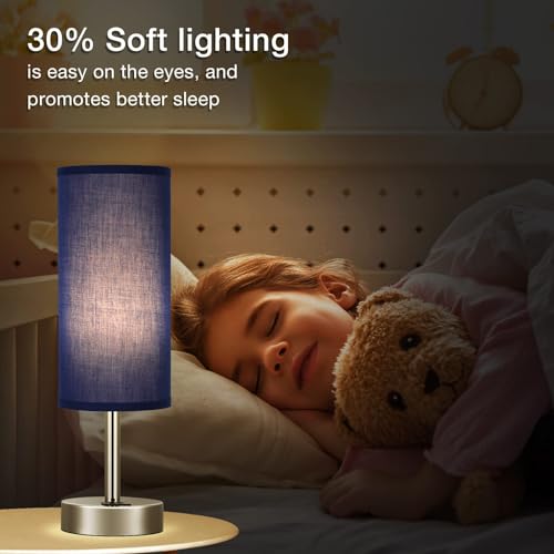 Blue Touch Table Lamp for Bedroom