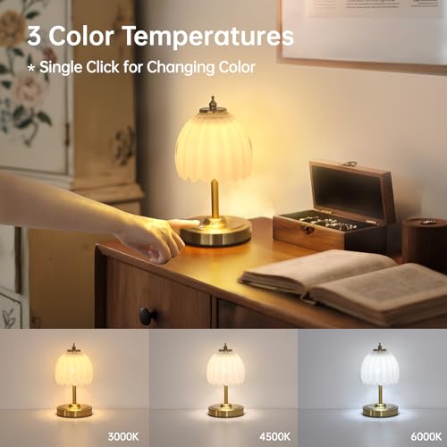 Set of 2 Tulip Table Lamp with 5200mAh Battery & Touch Control (2 Count)