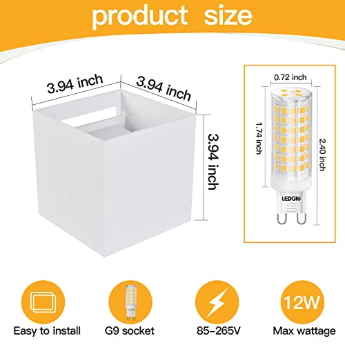 2 Pack Outdoor Wall Lights Exterior (2 Count)