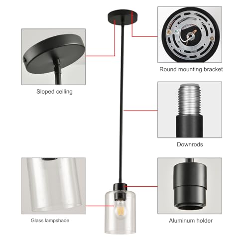 Black Pendant Lights Kitchen Island (2 Count)