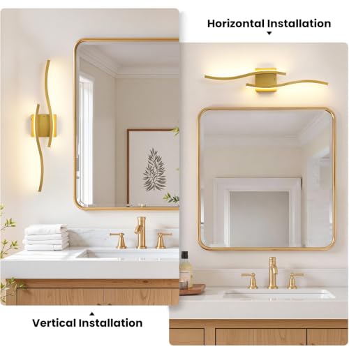 Gold Battery Operated Wall Sconces (2 Count)