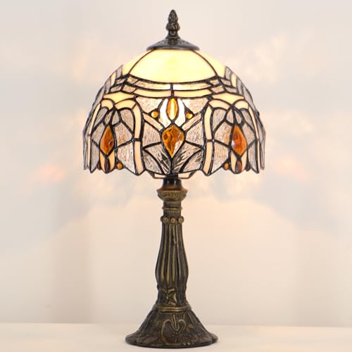 Tiffany Lamp Stained Glass Table Bedside Accent Light 8X8X14.5 inch