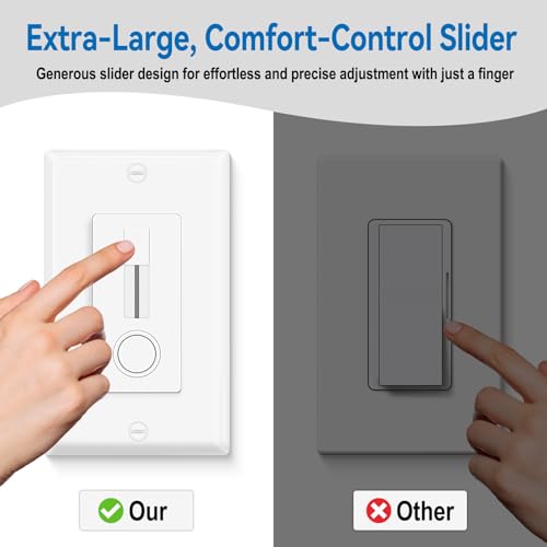 3 Pack LED Slide Dimmer Switch (3 Count)