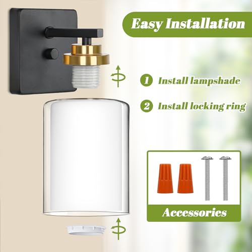 Set of 2 Wall Sconces for Bathroom (2 Count)
