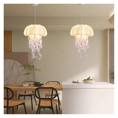 Nordic Chandeliers Living Room Silk Lamps Umbrella Jellyfish Shaped Chandeliers Design Dining Table Lighting Bedroom Decoration