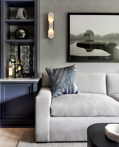 Modern Alabaster Wall Sconce Set of 2