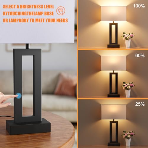 Nightstand Table Lamps for Bedrooms Set of 2 (2 Count)