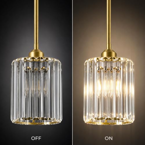 Brushed Gold Pendant Lights Kitchen Island 2 Pack (2 Count)