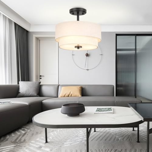 3 Light Semi Flush Mount Ceiling Light Fixture