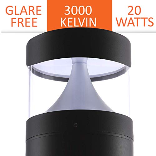 LED Bollard Landscape Lights 38" 20W 3000K 120V