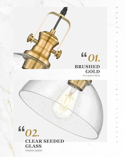 10.5" Gold Pendant Lights Kitchen Island