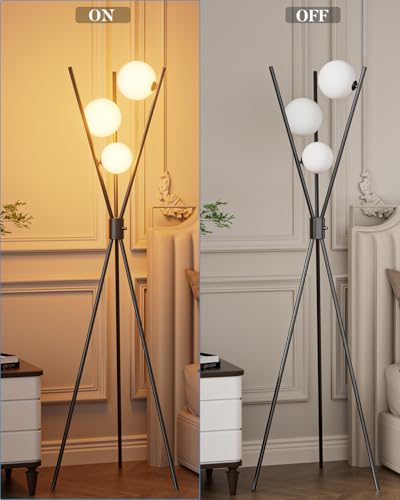 3 Globe Dimmable Tripod Floor Lamp