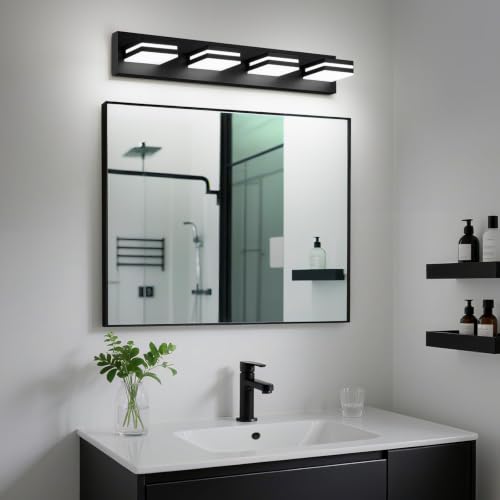 Modern LED Black Acrylic Bathroom Lights Fixtures 4