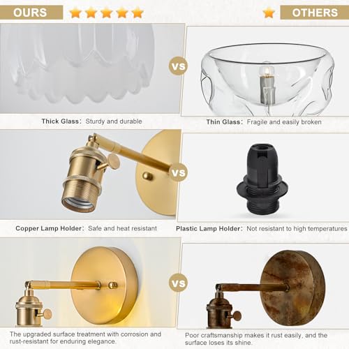 Hardwired Wall Sconce Light