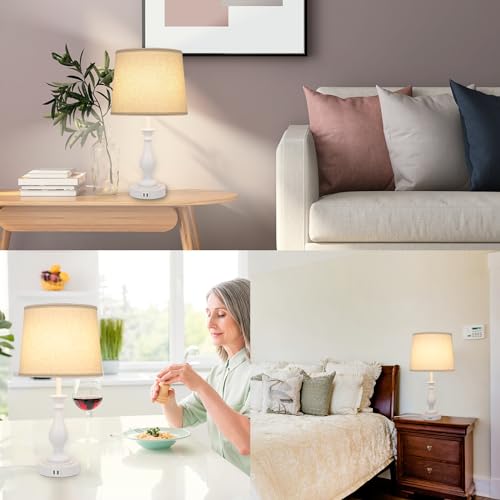 Farmhouse Table Lamp Touch Control 3
