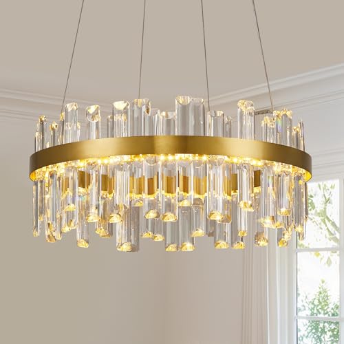 Modern Gold Crystal Led Chandelier