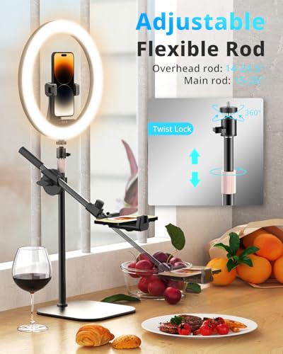 12" Desk Ring Light with Stand and Phone Holder